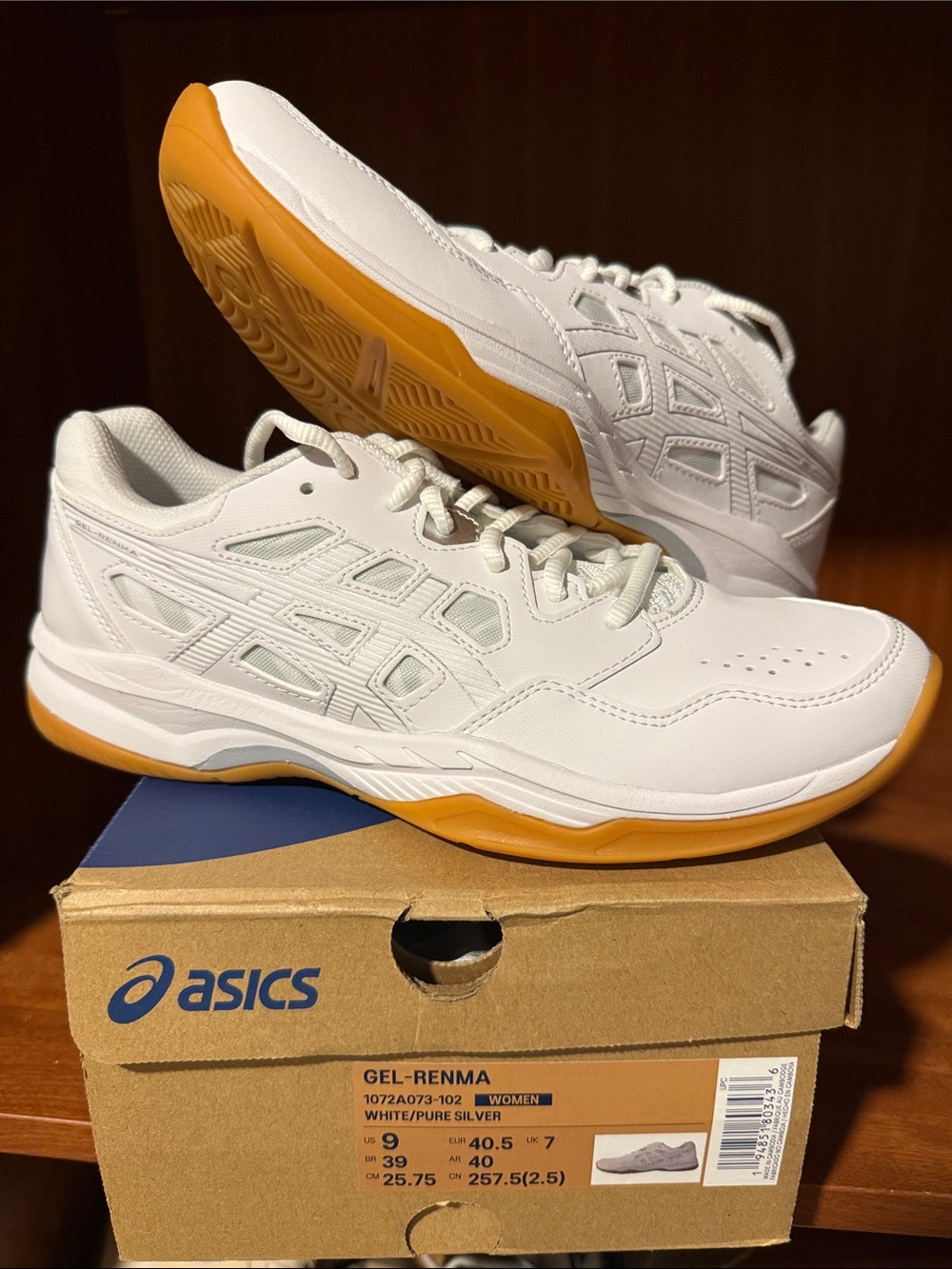 Asics Men’s White Athletic Shoes with Gum Outsole